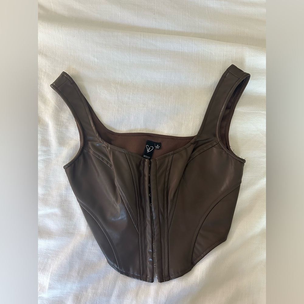 Windsor Chocolate Brown Corset Top